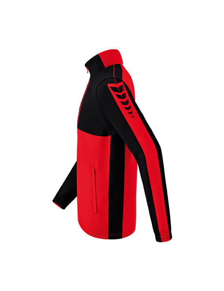 Six Wings Jacke mit abnehmbaren Ärmeln Erwachsene rot/schwarz
