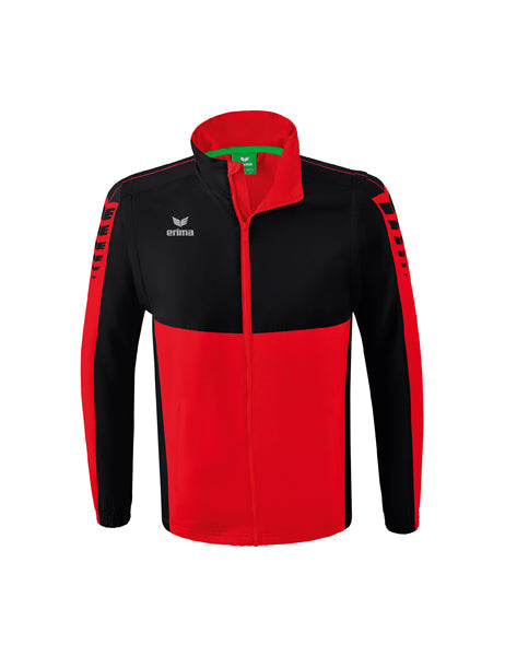 Six Wings Jacke mit abnehmbaren Ärmeln Erwachsene rot/schwarz