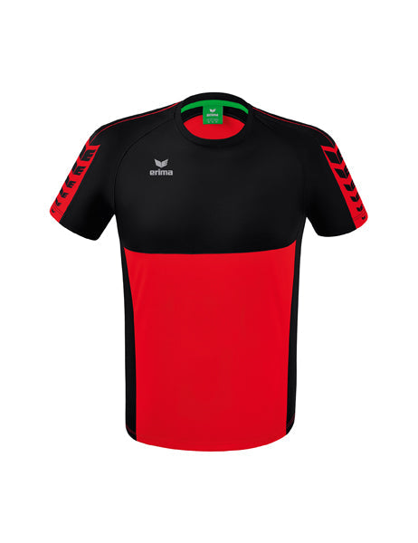 Six Wings T-Shirt Erwachsene; Kinder rot/schwarz
