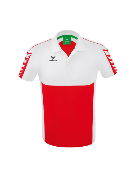 Six Wings Poloshirt Erwachsene rot/weiß