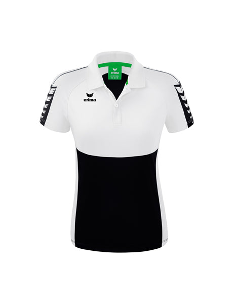 Six Wings Poloshirt Damen schwarz/weiß