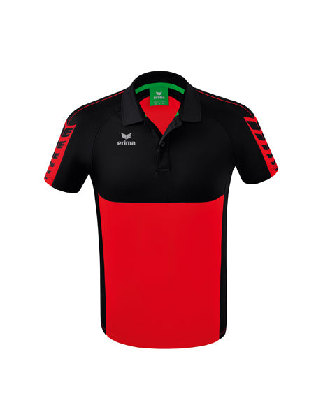Six Wings Poloshirt Erwachsene rot/schwarz