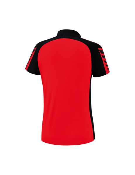Six Wings Poloshirt Damen rot/schwarz