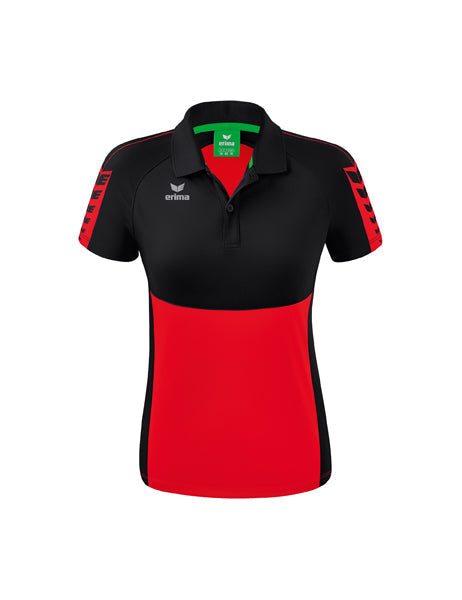 Six Wings Poloshirt Damen rot/schwarz