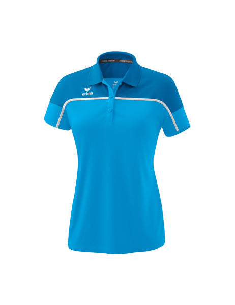 CHANGE by erima Poloshirt Damen curacao/mykonos/weiß