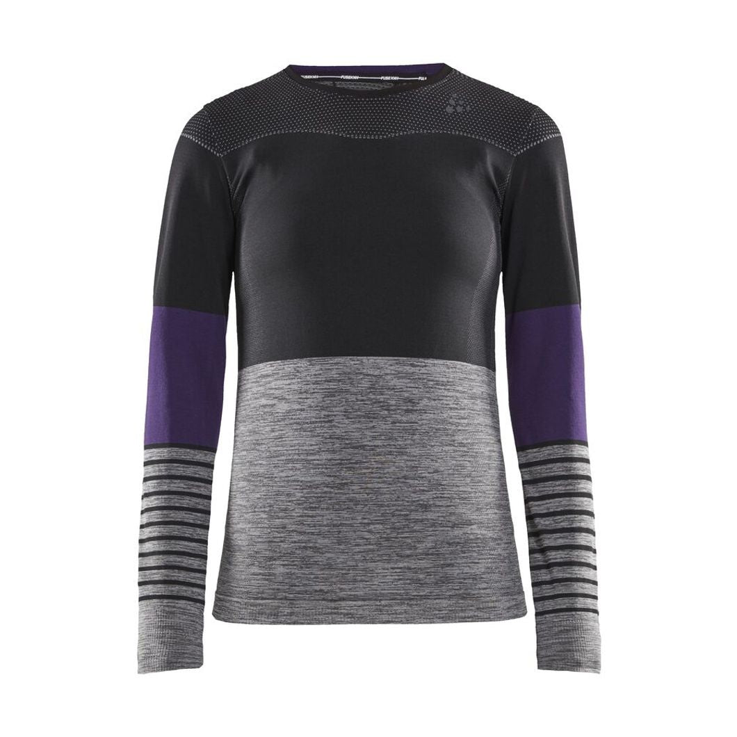 Fuseknit Comfort Blocked Rundhals Langarmshirt Damen