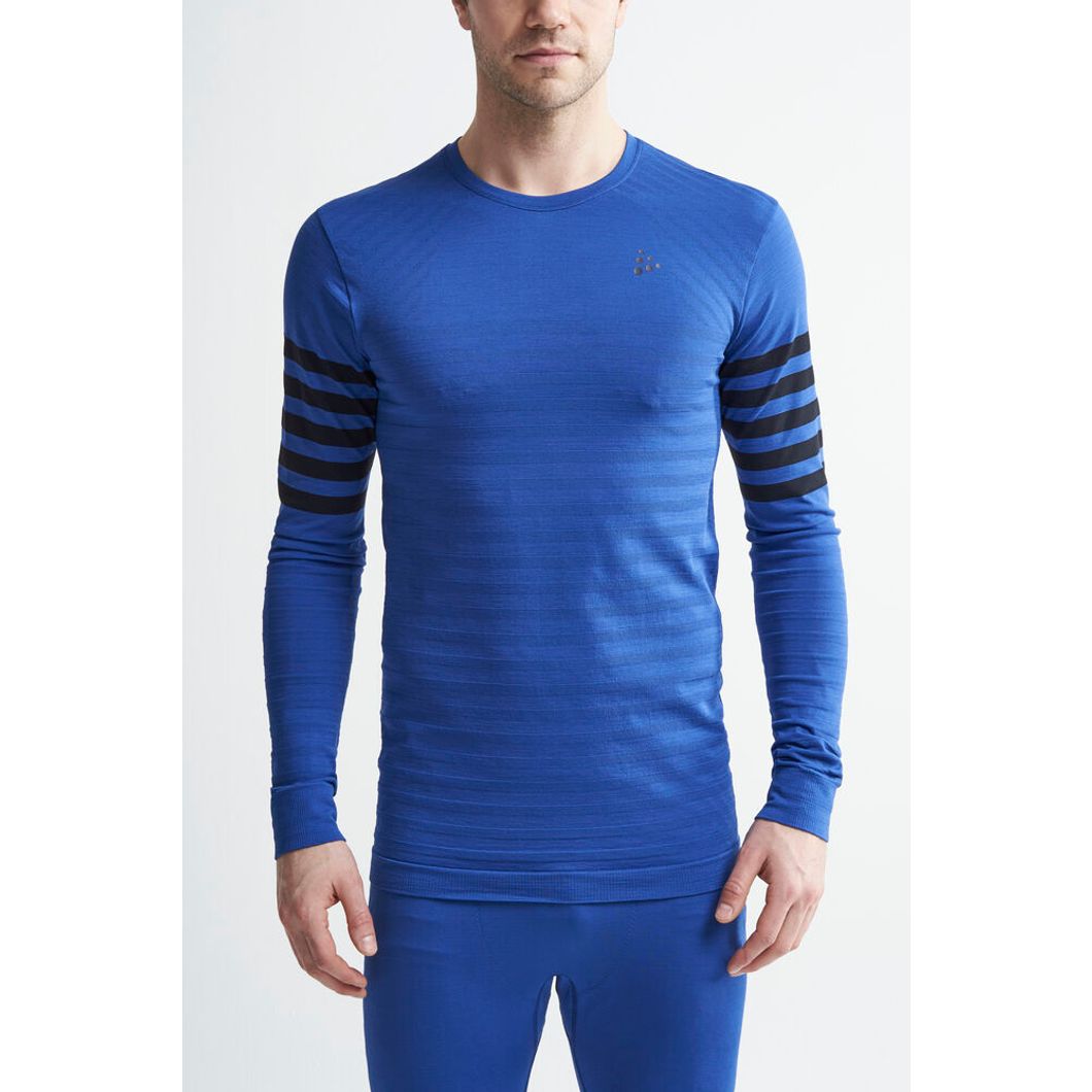 Fuseknit Comfort Blocked Rundhals Langarmshirt