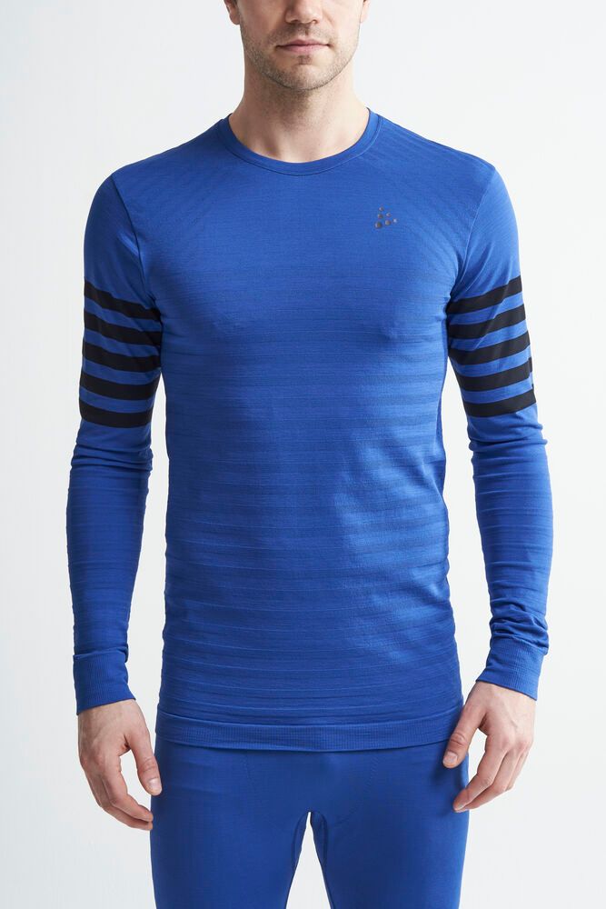 Fuseknit Comfort Blocked Rundhals Langarmshirt