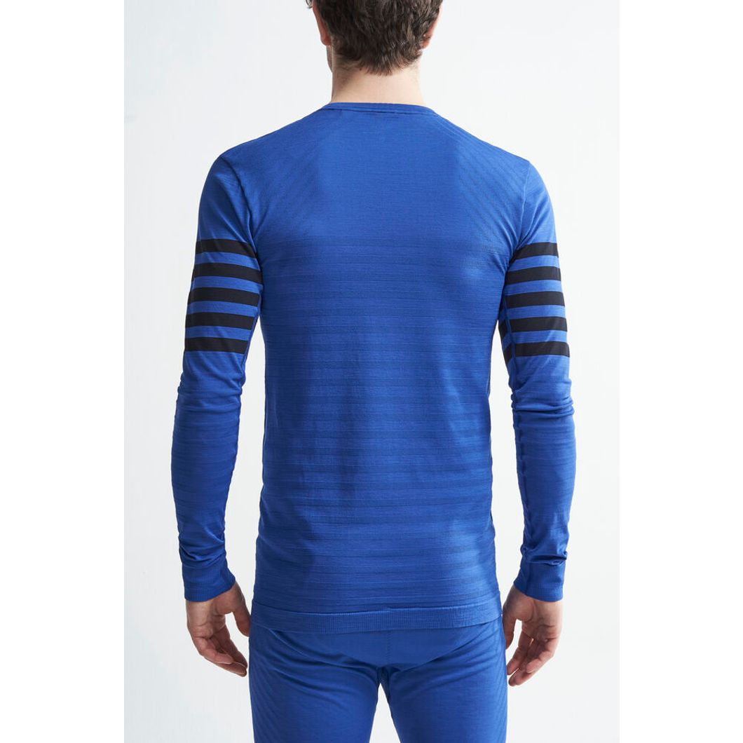 Fuseknit Comfort Blocked Rundhals Langarmshirt