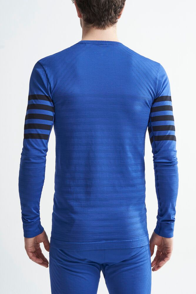 Fuseknit Comfort Blocked Rundhals Langarmshirt
