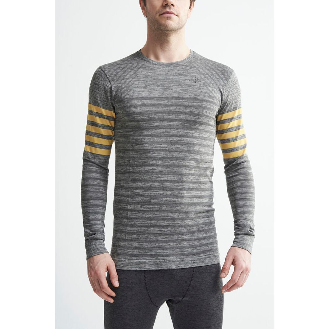 Fuseknit Comfort Blocked Rundhals Langarmshirt