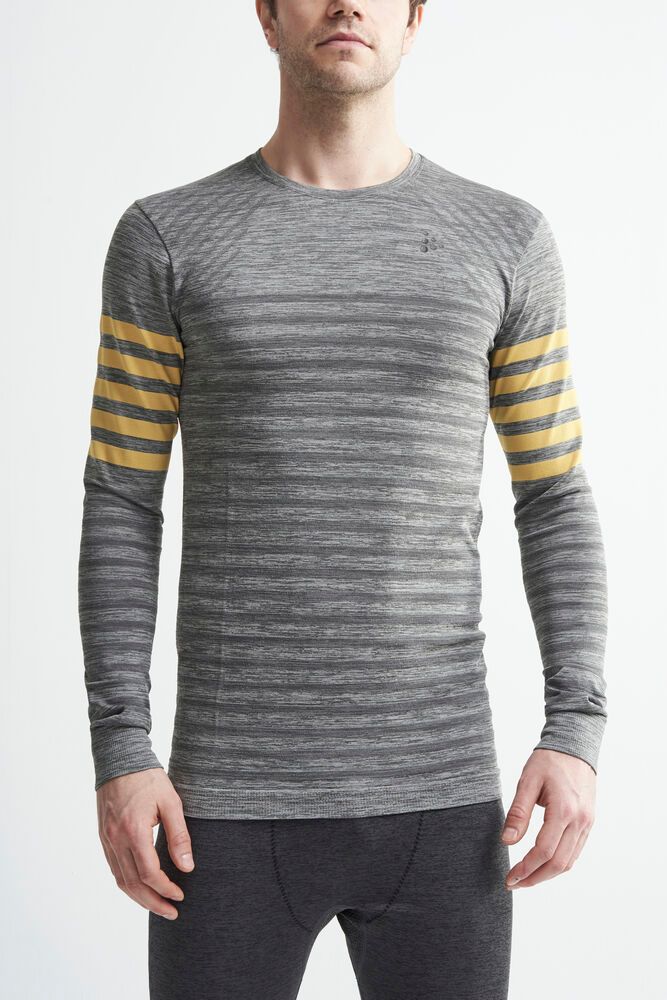 Fuseknit Comfort Blocked Rundhals Langarmshirt