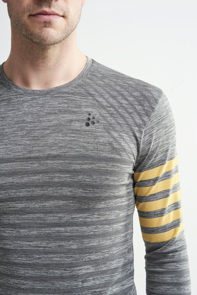 Fuseknit Comfort Blocked Rundhals Langarmshirt