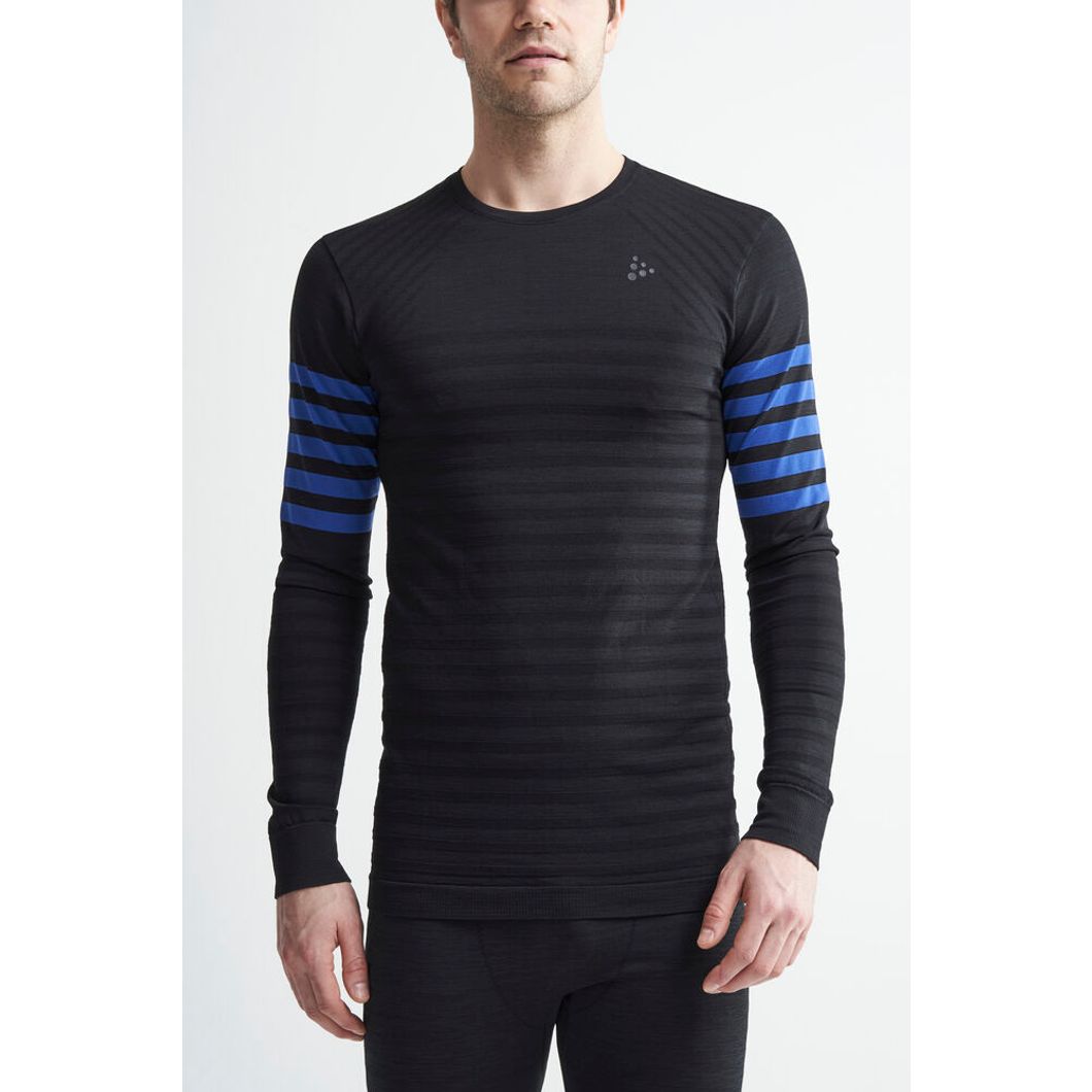 Fuseknit Comfort Blocked Rundhals Langarmshirt