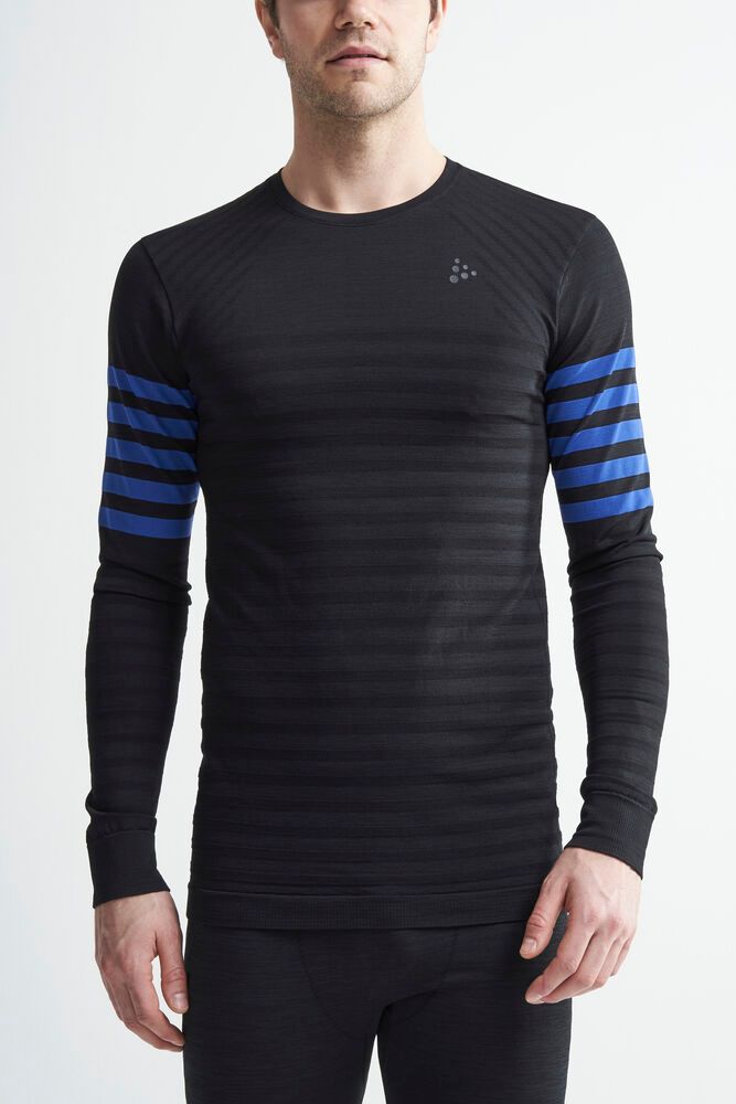 Fuseknit Comfort Blocked Rundhals Langarmshirt