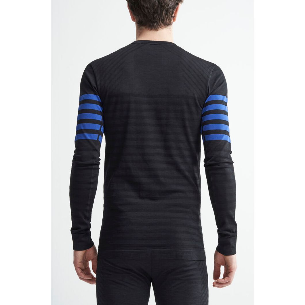 Fuseknit Comfort Blocked Rundhals Langarmshirt
