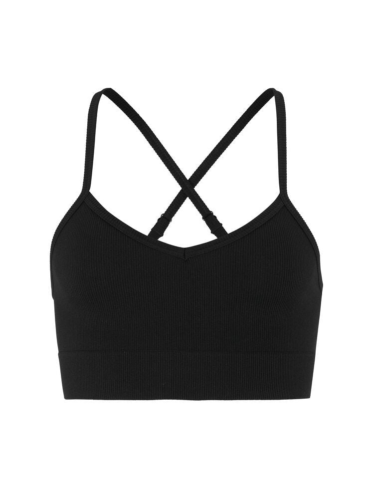 Collective Rib Strap Sports Bra Damen