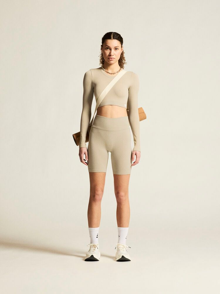 Collective Rib Cropped Longsleeve Top Damen