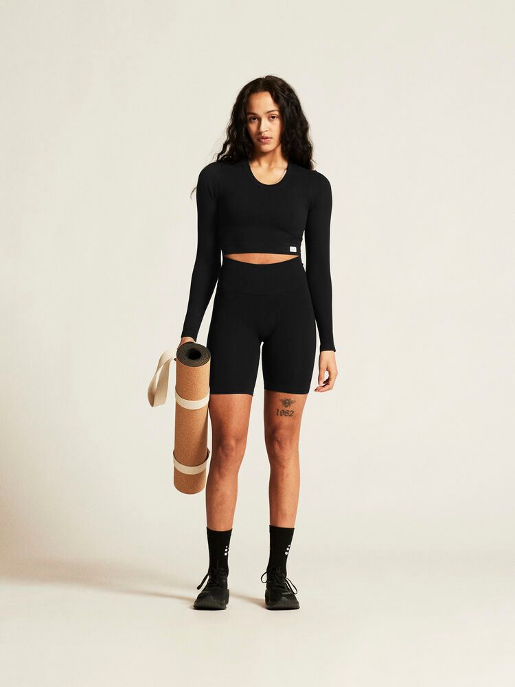 Collective Rib Cropped Longsleeve Top Damen