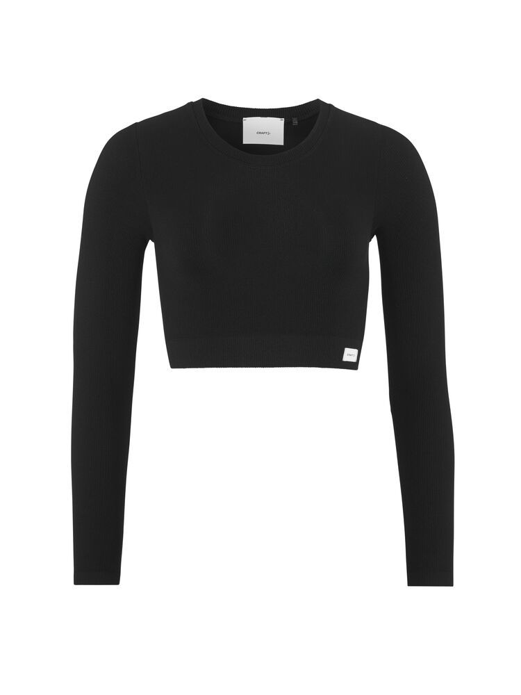 Collective Rib Cropped Longsleeve Top Damen