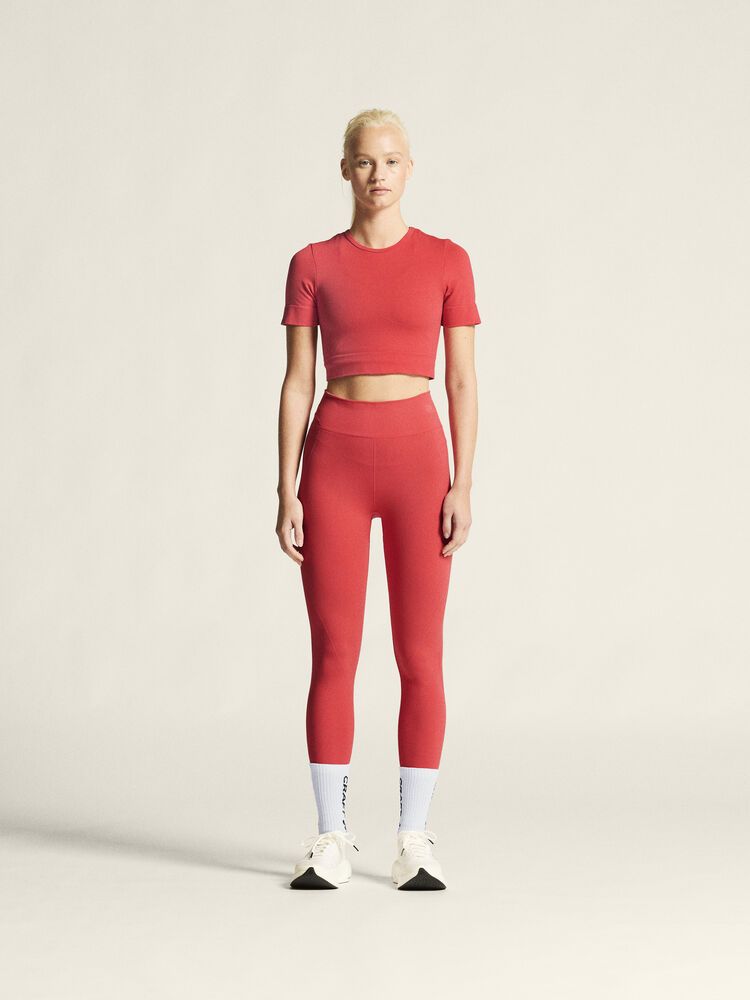 Collective Seamless Cropped Short Sleeve Top Damen