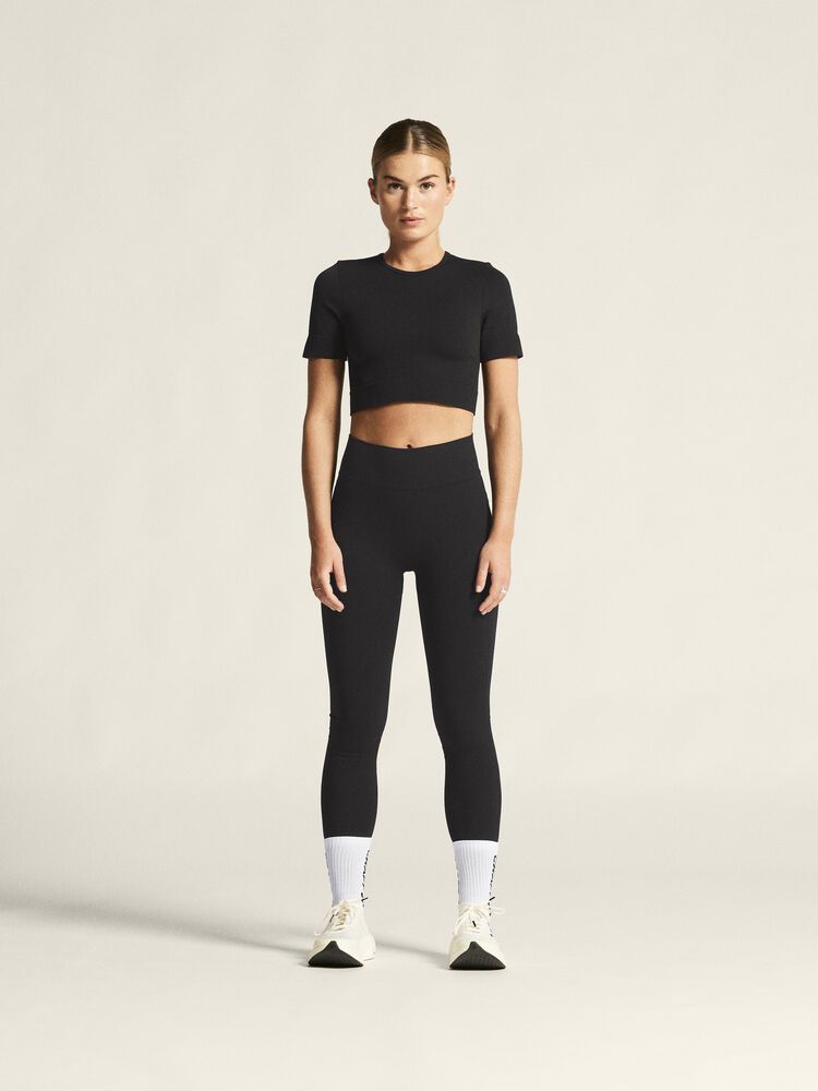 Collective Seamless Cropped Short Sleeve Top Damen