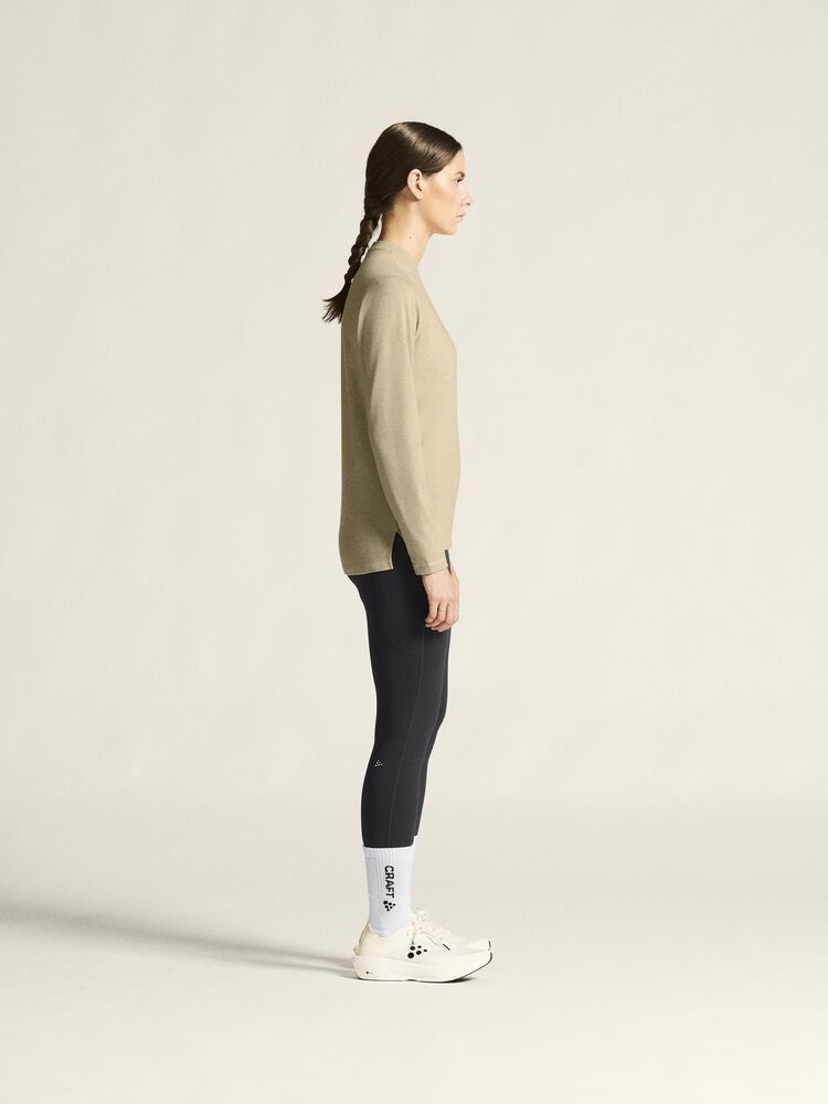 Thermal Mesh Crew Neck Damen