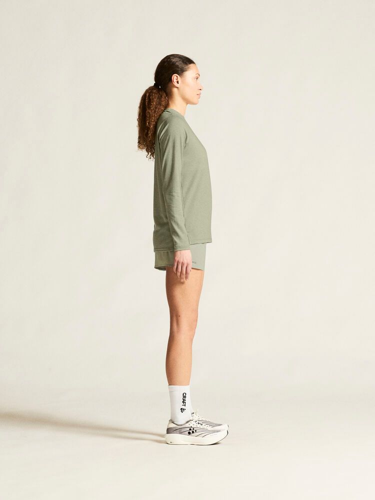 Thermal Mesh Crew Neck Damen