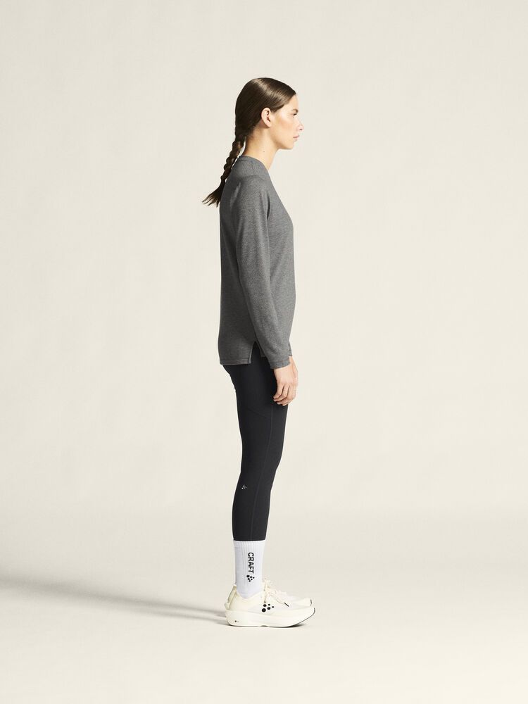 Thermal Mesh Crew Neck Damen