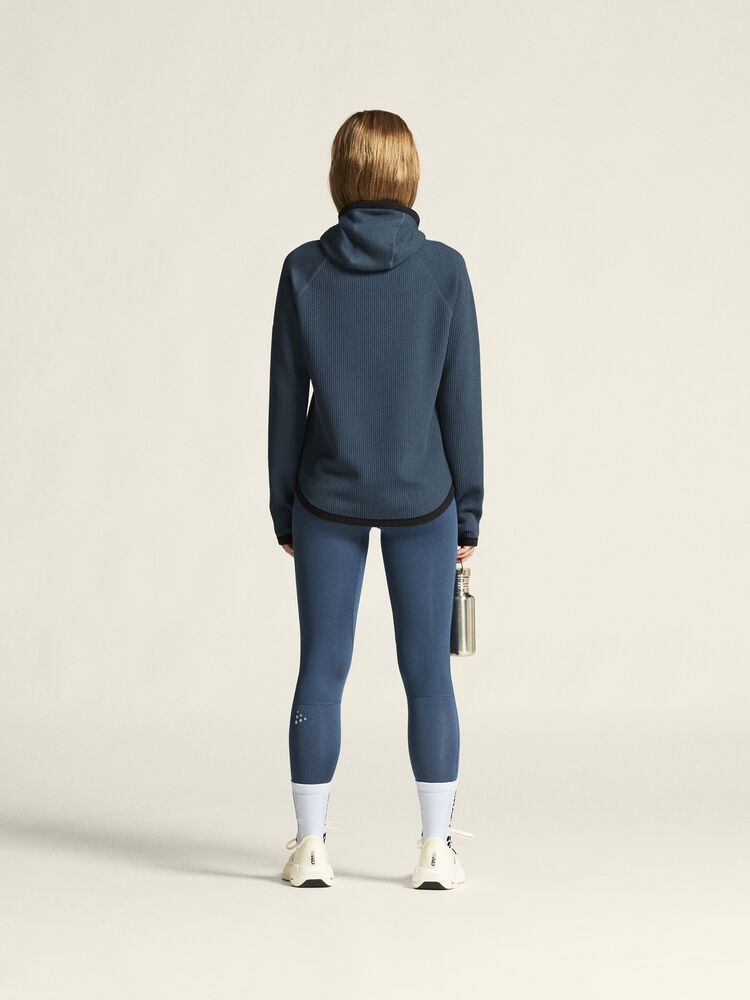 Grid Hood Hoodie Damen