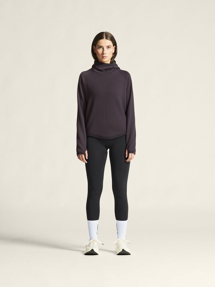 Grid Hood Hoodie Damen