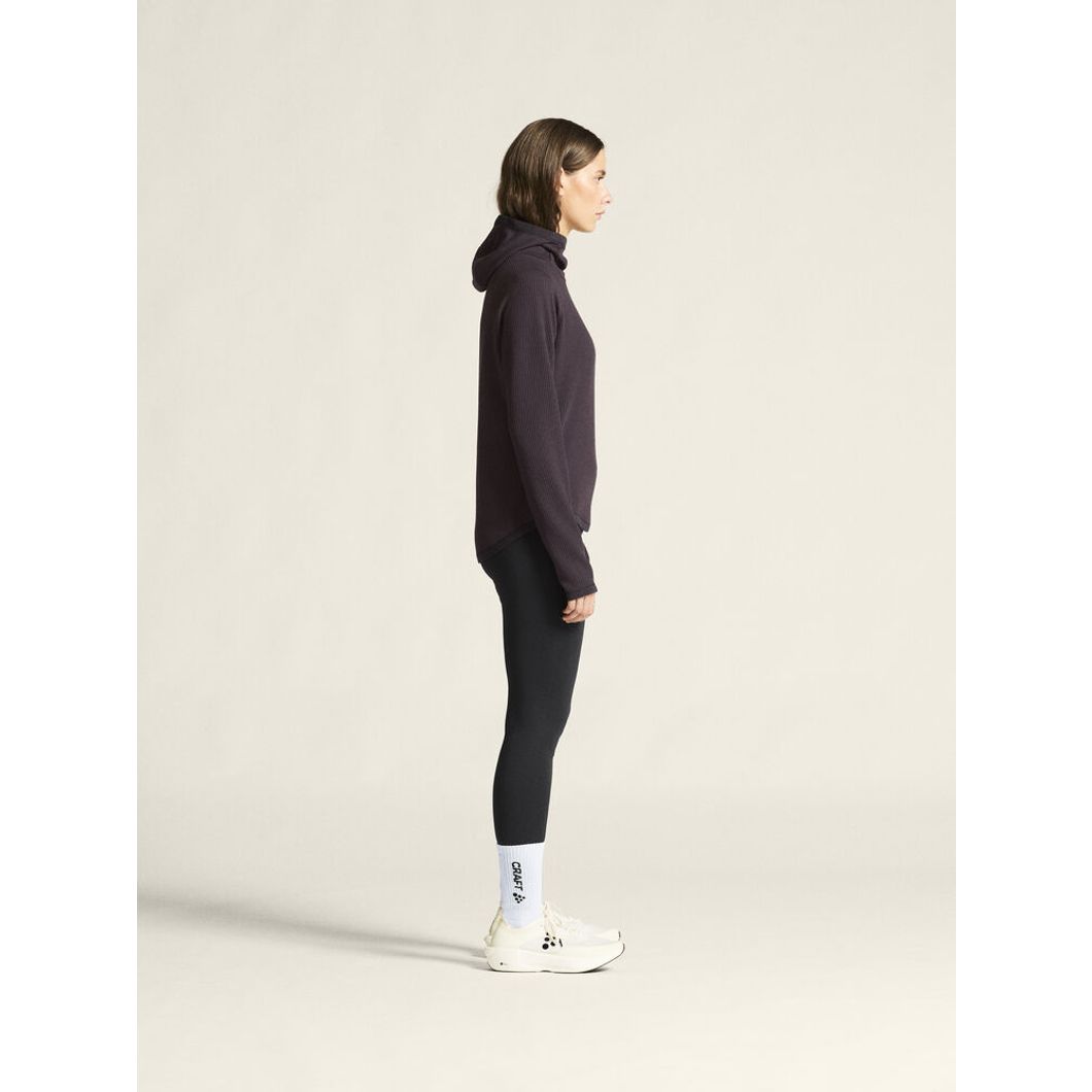 Grid Hood Hoodie Damen