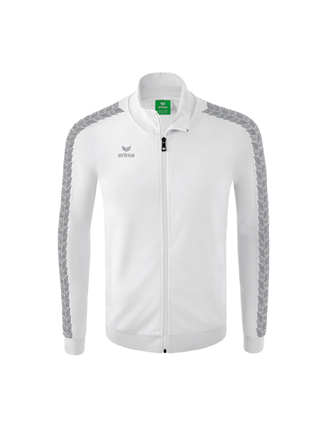 Essential Team Tracktop Jacke Erwachsene; Kinder weiß/monument grey