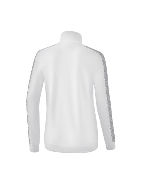 Essential Team Tracktop Jacke Damen weiß/monument grey
