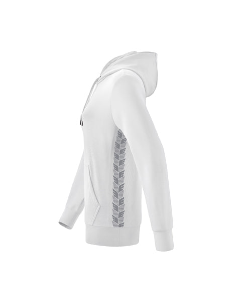 Essential Team Kapuzensweat Damen weiß/monument grey