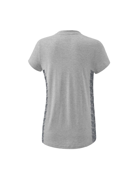 Essential Team T-Shirt Damen hellgrau melange/slate grey