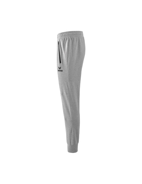 Essential Sweathose Erwachsene; Kinder hellgrau melange/schwarz