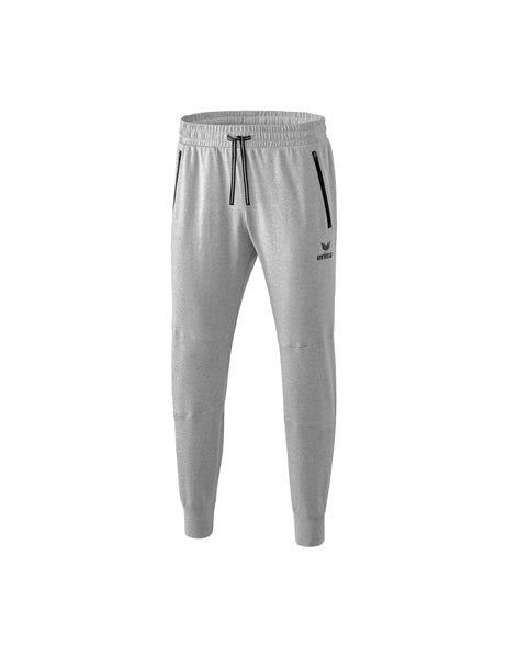 Essential Sweathose Erwachsene; Kinder hellgrau melange/schwarz