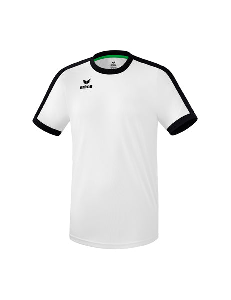 Retro Star Trikot Erwachsene; Kinder weiß/schwarz