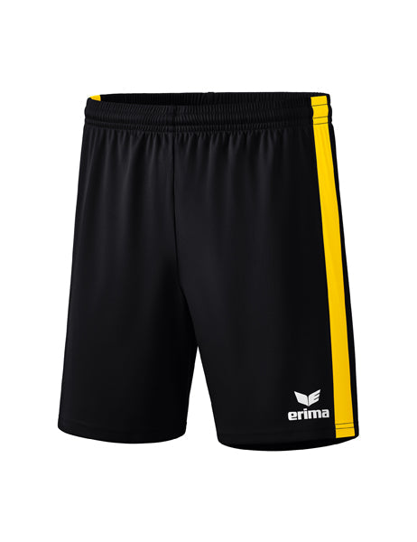 Retro Star Shorts Erwachsene; Kinder schwarz/gelb