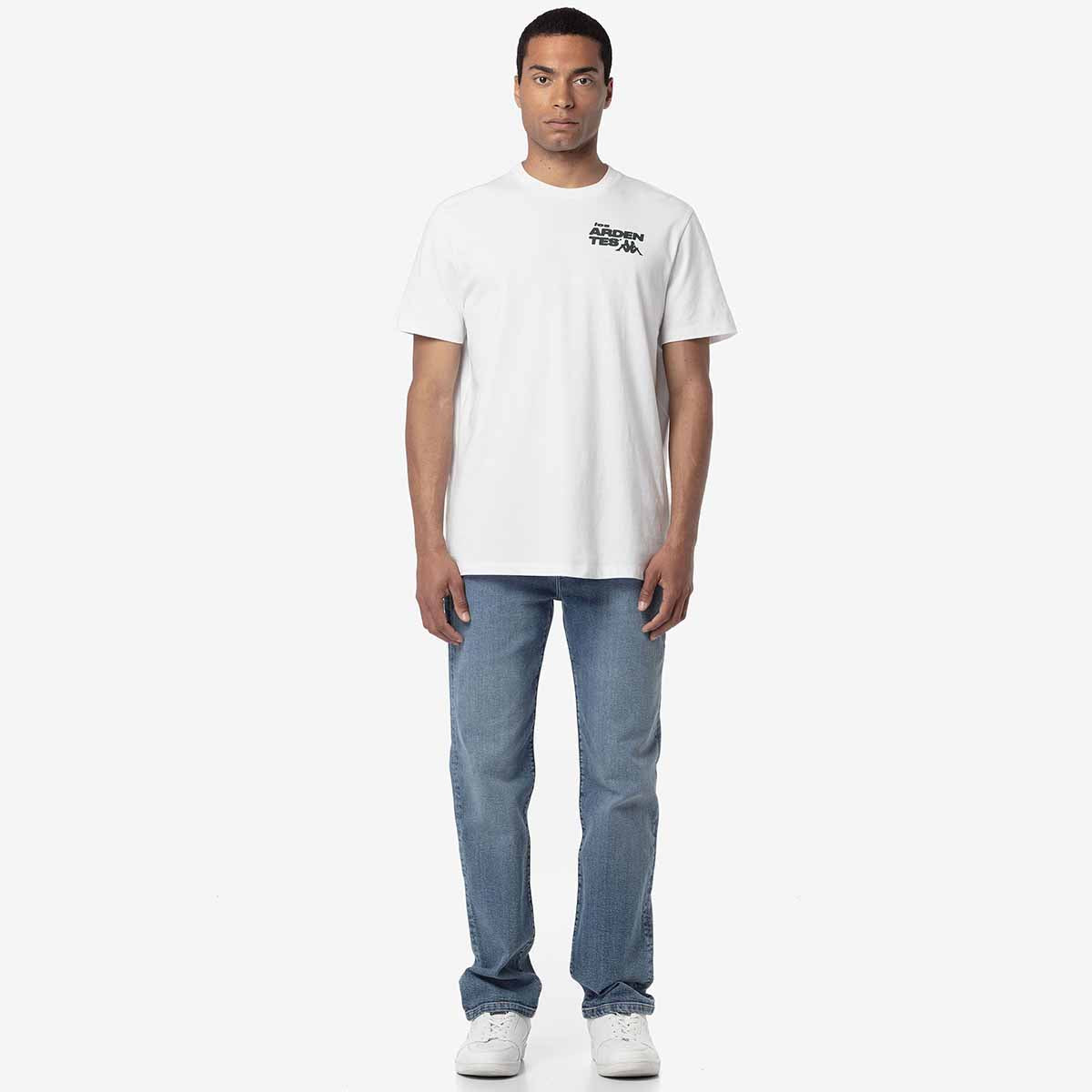 T-Shirt Leslie Les Ardentes x Kappa Weiß Herren - Bild 6