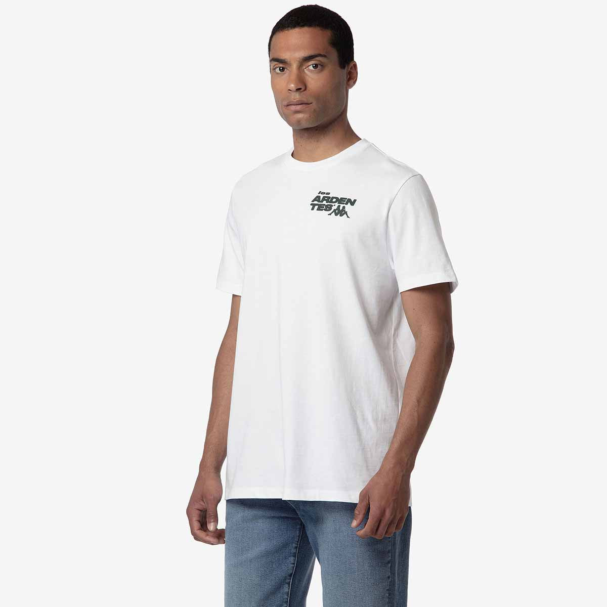 T-Shirt Leslie Les Ardentes x Kappa Weiß Herren - Bild 4