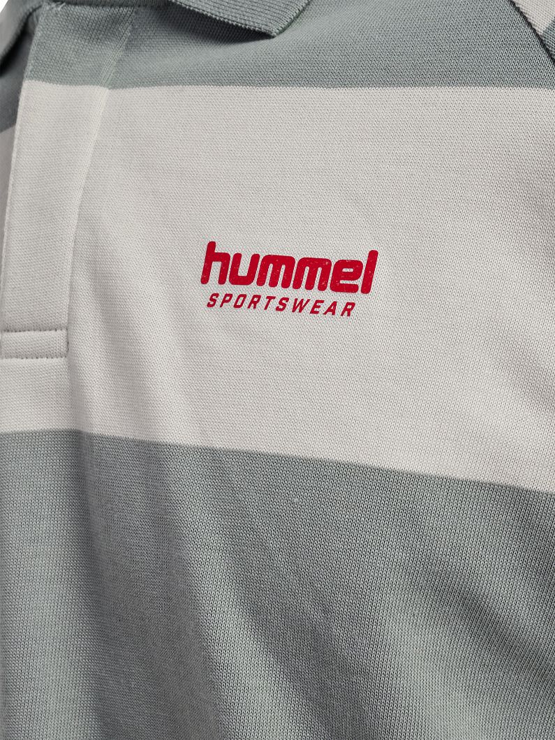 Loose Striped Polo Langarmshirt