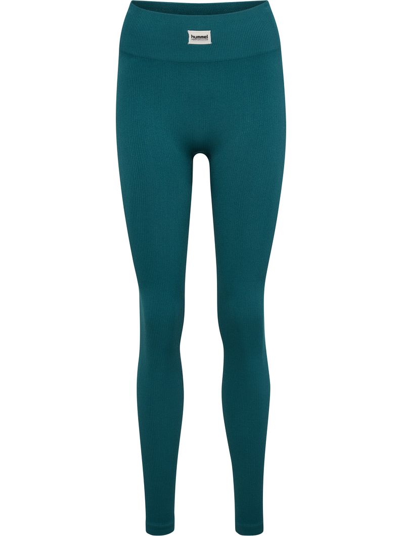 hmlPULSE Seamless Rib Mid Waist Tights Damen