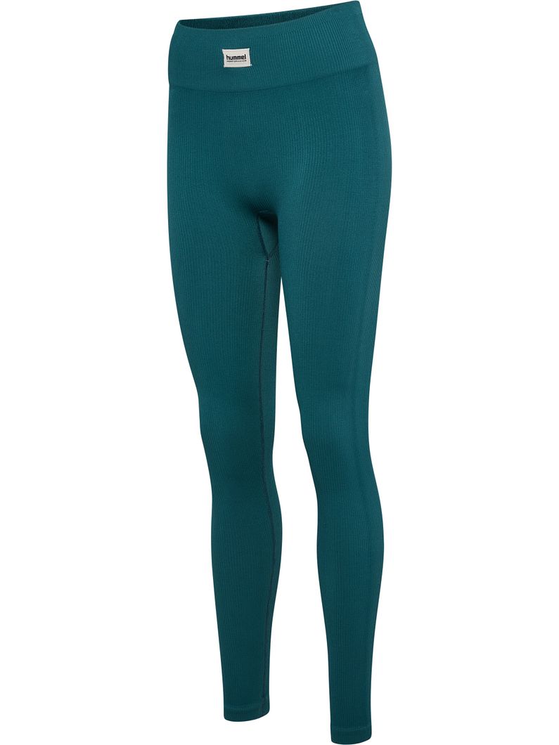 hmlPULSE Seamless Rib Mid Waist Tights Damen