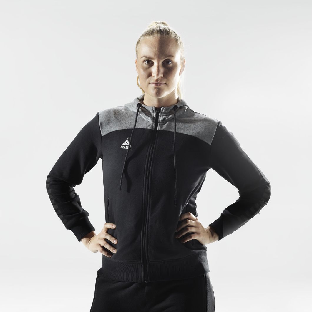 Oxford Kapuzen-Sweatjacke Damen