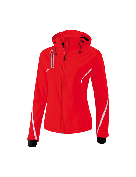 Softshelljacke Function Damen rot/weiß