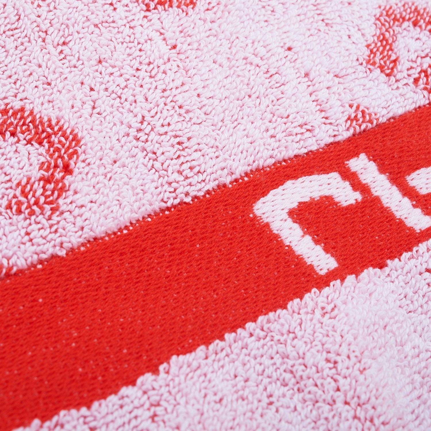 Universal Sporthandtuch Logo rot/weiß - AMJT001-1