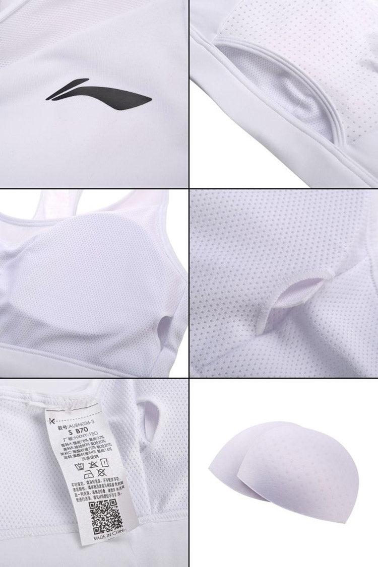 Klassischer Sport-BH weiß, Medium Support - AUBN036-3