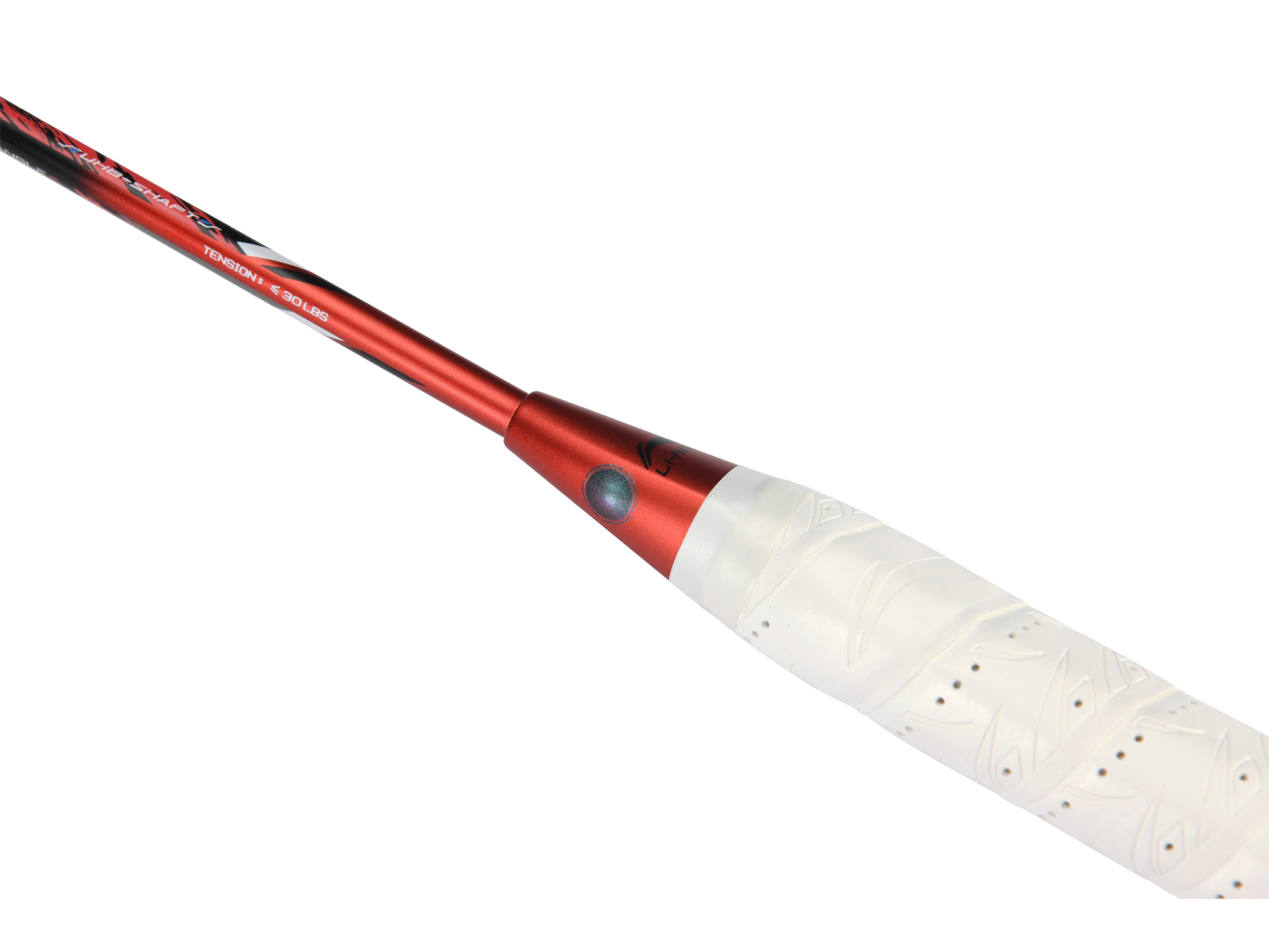 Badmintonschläger Lightning 2000 bespannt Rot-Schwarz - AYPR010-3